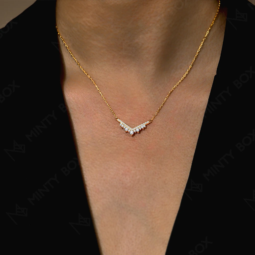 Серебряное ожерелье MINTYBOX S925 с муассанитом