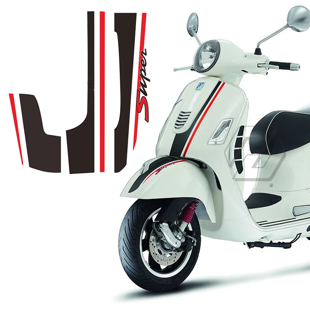 

For Piaggio Vespa GTV GTS 250 300 300ie Super Motorcycle Front Frame Decals Kit