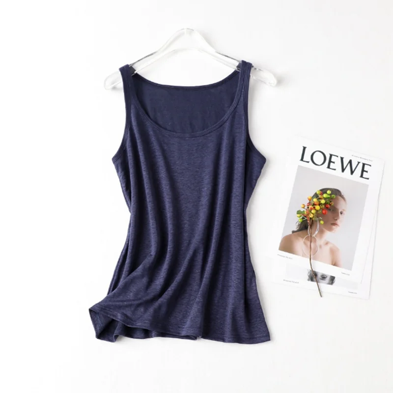 льняная и шелковая топ белый топик женский базовая нижнее белье женское майка