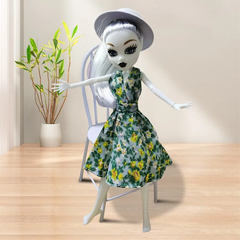 24cm Nude Doll Body + Head Toy To Fit Many Heads White Green Brown Monster Elf Girl Figure Multi-Joints Movable Toys