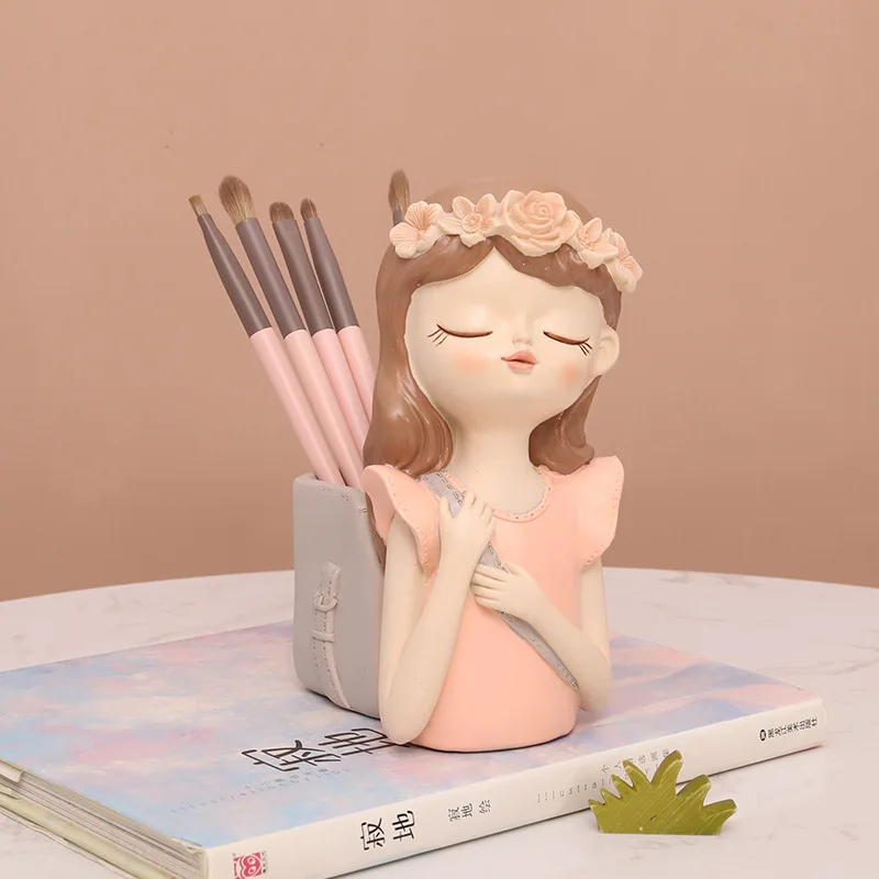 w nowoczesnym i prostym stylu mebli na biurko wysokiej klasy elegancka dziewczyna modelująca doniczka z żywicy dekoracja doniczkowa