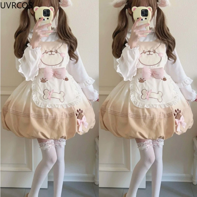 Японское милое платье в стиле &quotЛолита&quot женские милые платья принцессы с