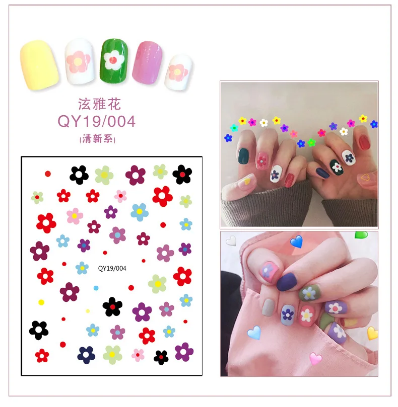 

10PCS Mixed Cartoon Cat&Mouse Nail Stickers Fresh Flower Strawberry Patterns Nail Art Stickers Decorations Accessories
