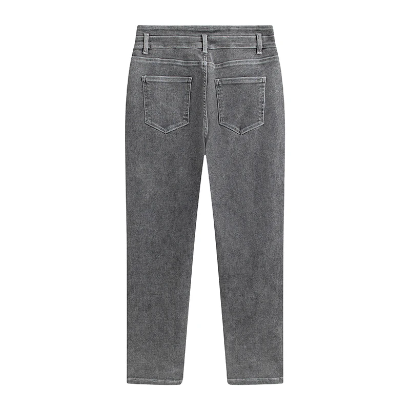 2022 CurveSize LEIJIJEAN Spring and Autumn high waist women jeans lady harem Slim 6XL 100 KGS women boyfriend 7XL 8XL mom jeans