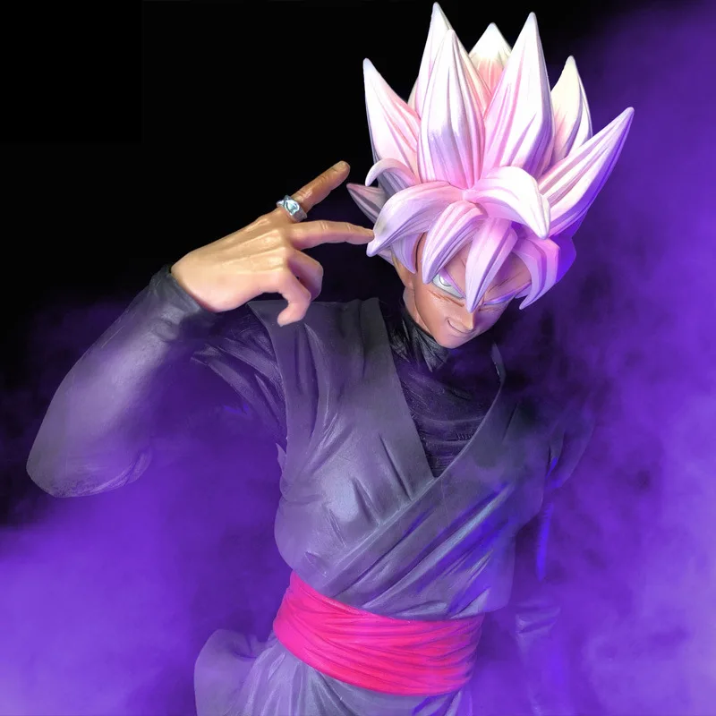 Японское Аниме Драконий жемчуг черный Гоку розовые волосы крутая 31 см ПВХ