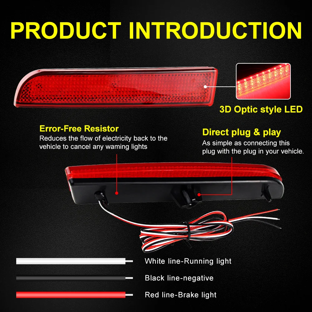 Комплект светодиодных отражателей заднего бампера и противотуманных фар для