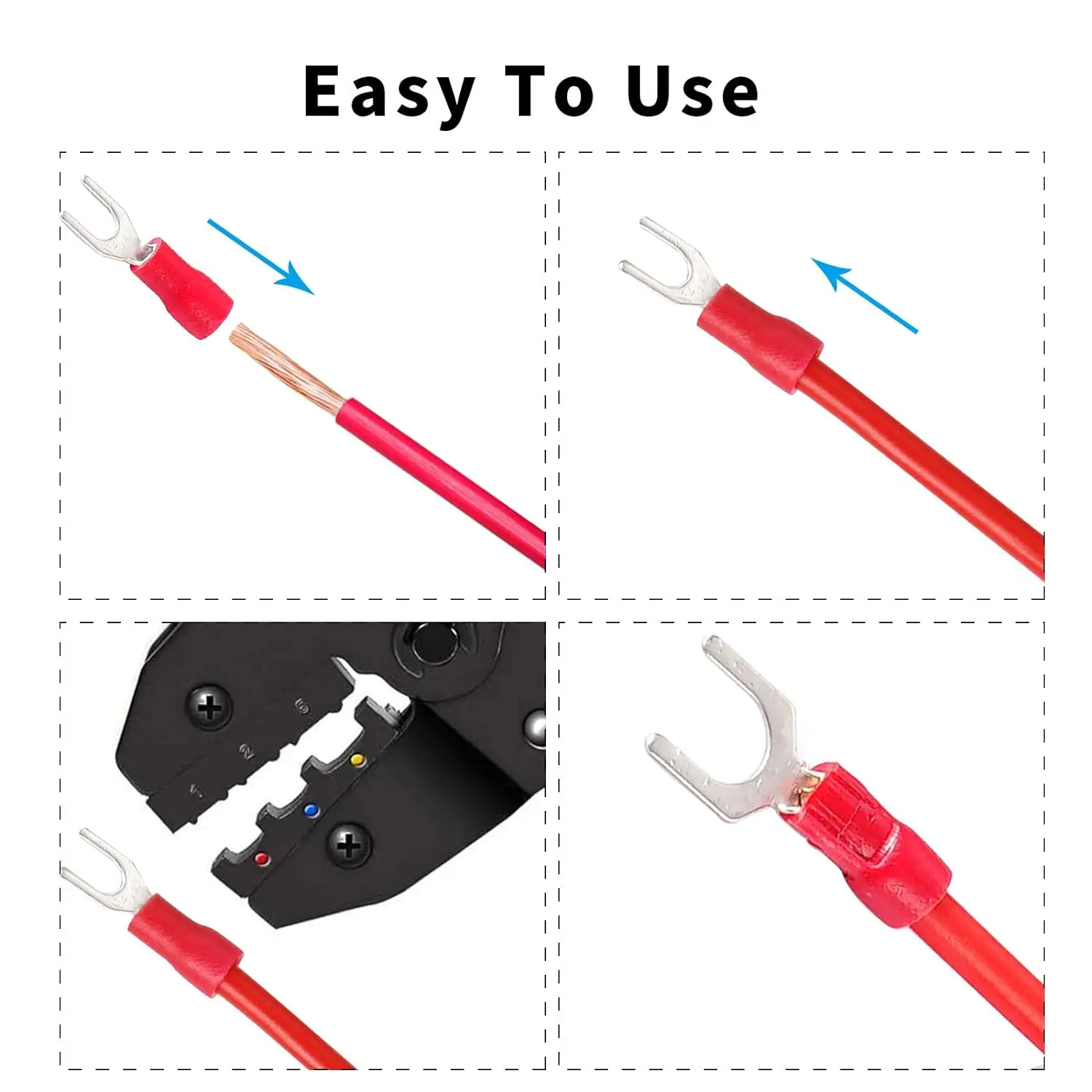 Изолированные клеммы для проводов набор наконечников обжимные кабельные