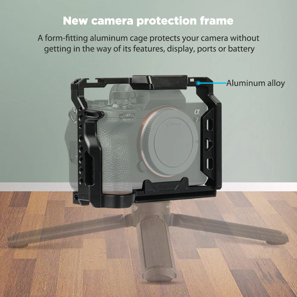 

Camera Cage Border Protector Protective Frame Case for A7M4 /A7 IV Baseplate with Acra-Type Camera Accessories Aluminum Alloy