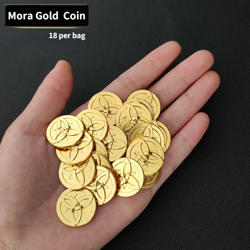 

2-2.5cm Genshin Heroes Game Surrounding Mora Gold Coin Monsters Drop Treasure Box Game Gold Coin Enhanced Equipment Tivat
