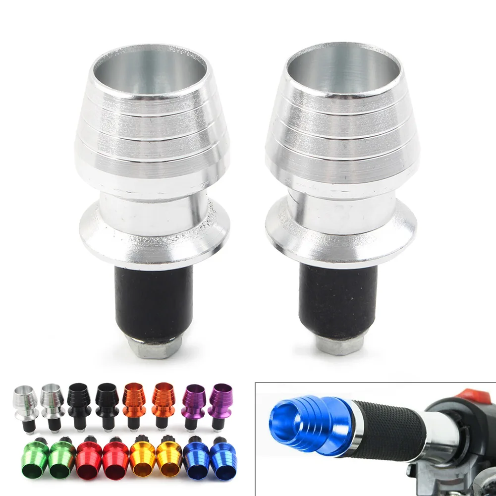

7/8" CNC Motorcycle Aluminum Billet Bar End Plugs Sliders Hand Grips Handlebar