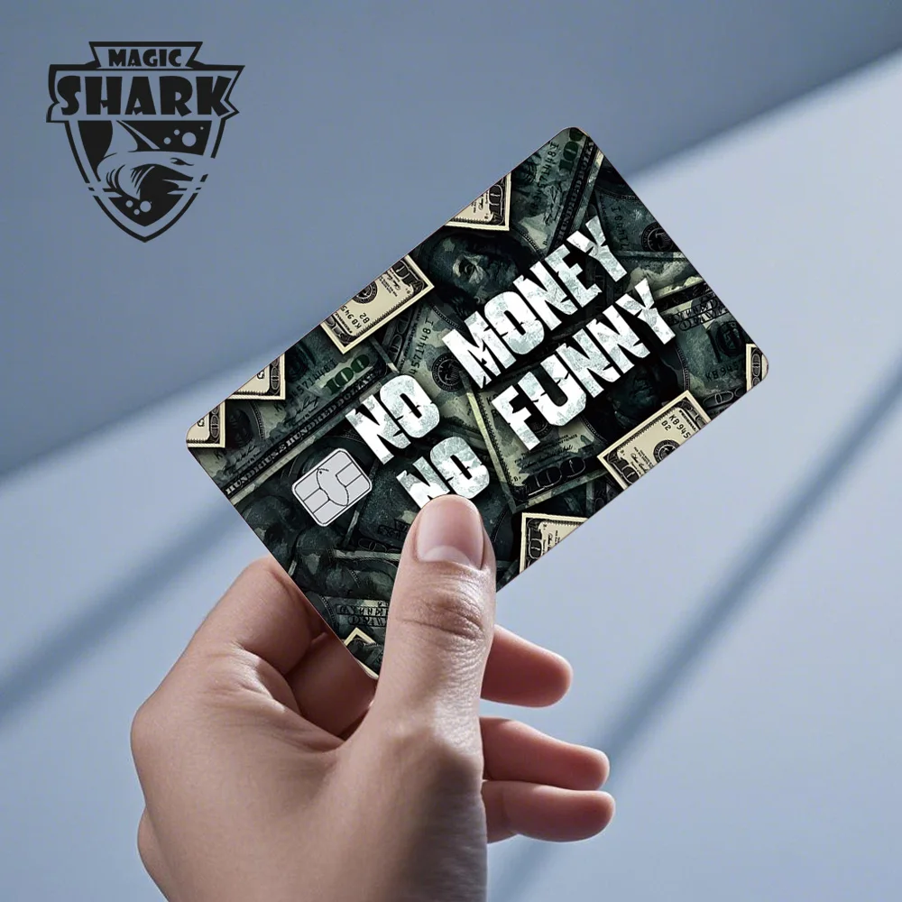 Фото Водонепроницаемая пленка-наклейка Magic Shark No Fade Funny Meme Money Game Machine TV Bank Front Debit Credit Film Skin Sticker №3