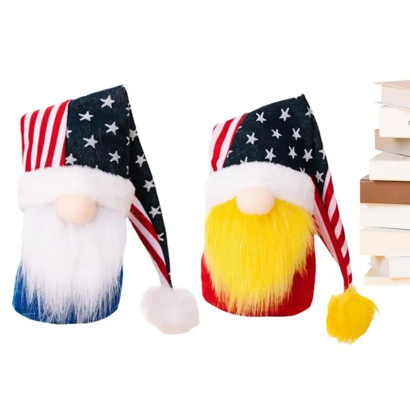 

Patriotic Gnome 2pcs Handmade Mr & Mrs. Gnomes For American Independence Day Gnome Decorations Gift Memorial Day Elf Dwarf
