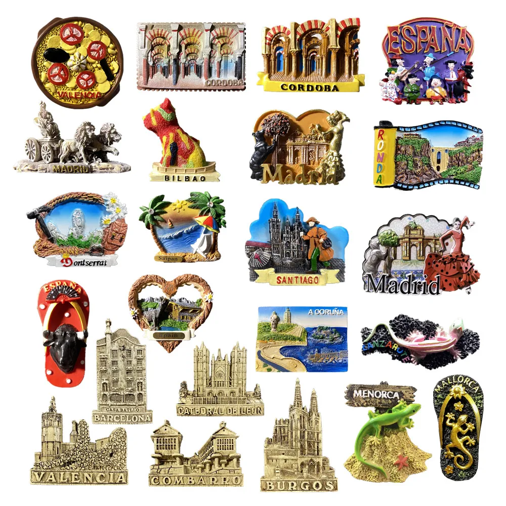Европа Испания 3D магнит на холодильник туристические сувениры наклейки
