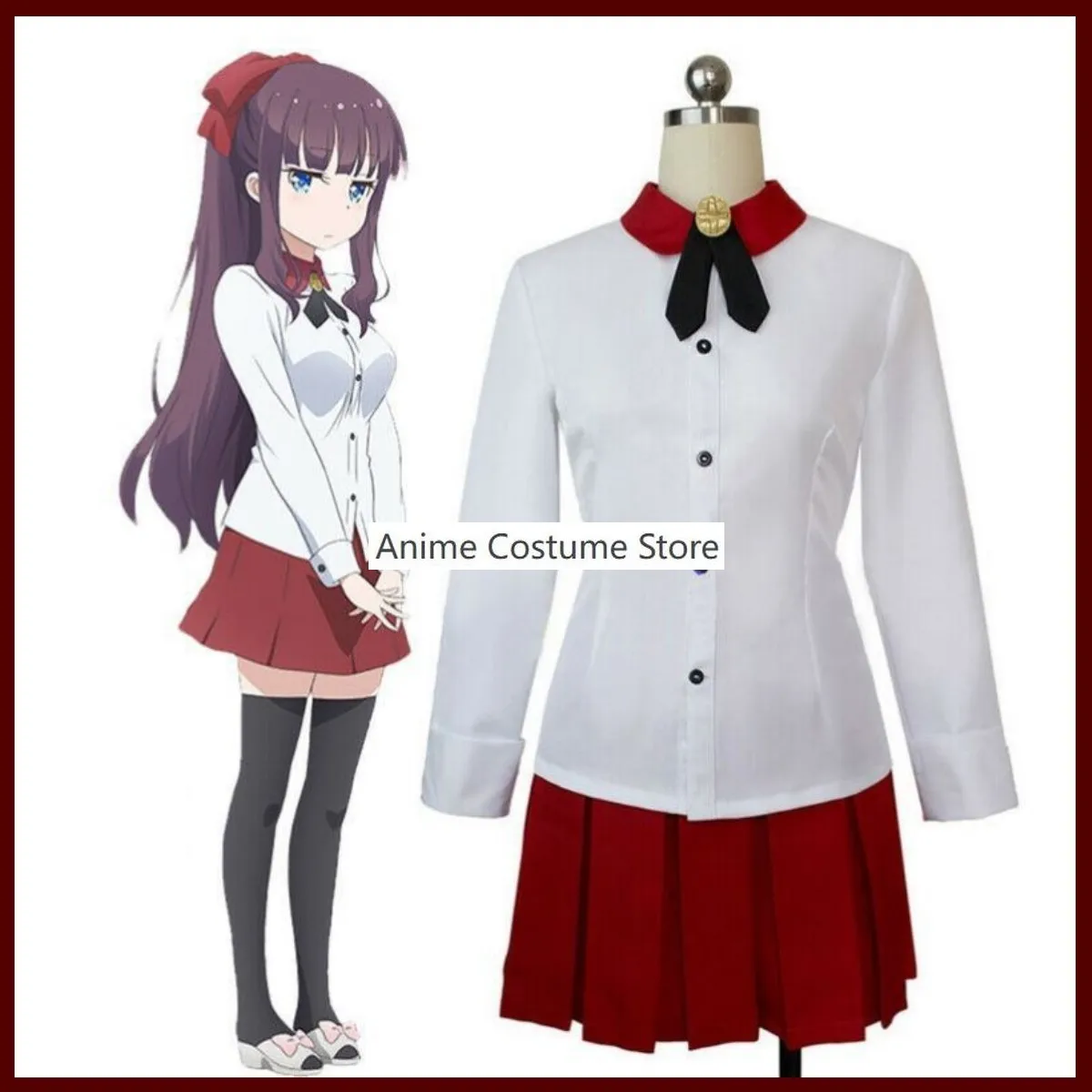 Аниме новая игра! Takimoto Hifumi косплей костюм парик японская школьная форма JK юбка