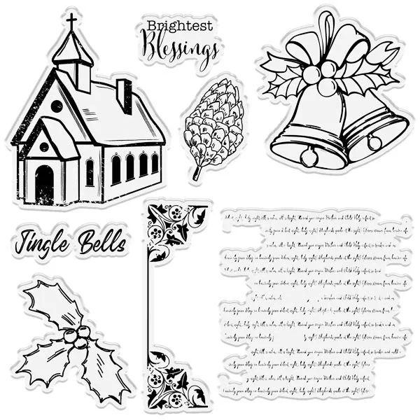 Рождественские украшения Холли Снеговик 2022 новые прозрачные штампы для