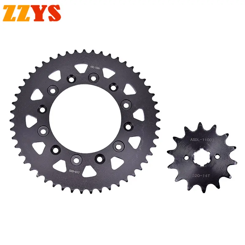 

520 14T 51T 14 15 зубьев для Honda CR125 CR125R CR 125 R 1983 1984 125cc мотоциклетное переднее заднее колесо шестерни 1985-14T