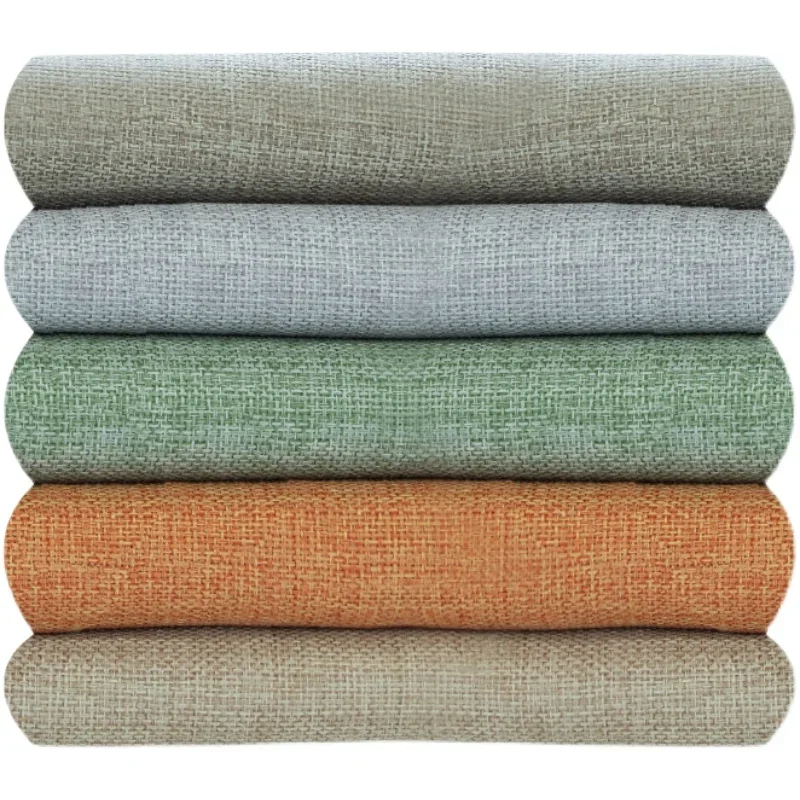 Утолщенная грубая льняная хлопковая ткань диванный комплект скатерть холщовая