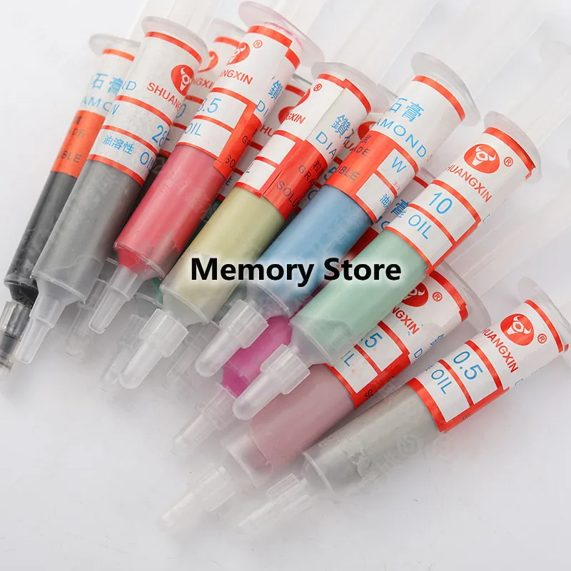 12 шт. зеркальный шприц с пастой для алмазной полировки 5 г от 0 до 40 микрон |