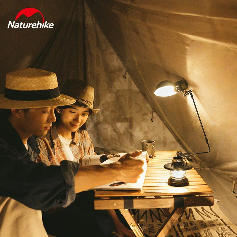 Naturehike Портативные лампы для кемпинга 0 6 кг Настольные с зажимом 360 ° Вращающийся