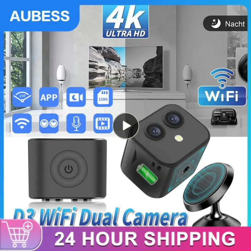 

1/2/3PCS Mini WiFi IP Camera 4K Wireless Security Surveillance Micro Dual Cam Night Smart Home Sports Monitor Built-in