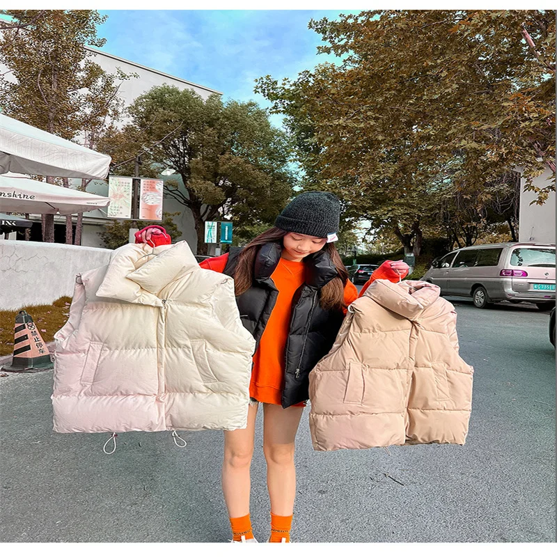 Down Jacket Women's Vest Winter Demi-season Parka New In Outerwear Spring Shirts and Blouses Sleeveless Zipper Casual Fashion