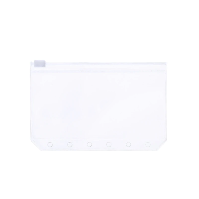 

HXBD Clear PVC Storage Bag Pouch For Notebook Diary Day Planner Zipper Business Cards