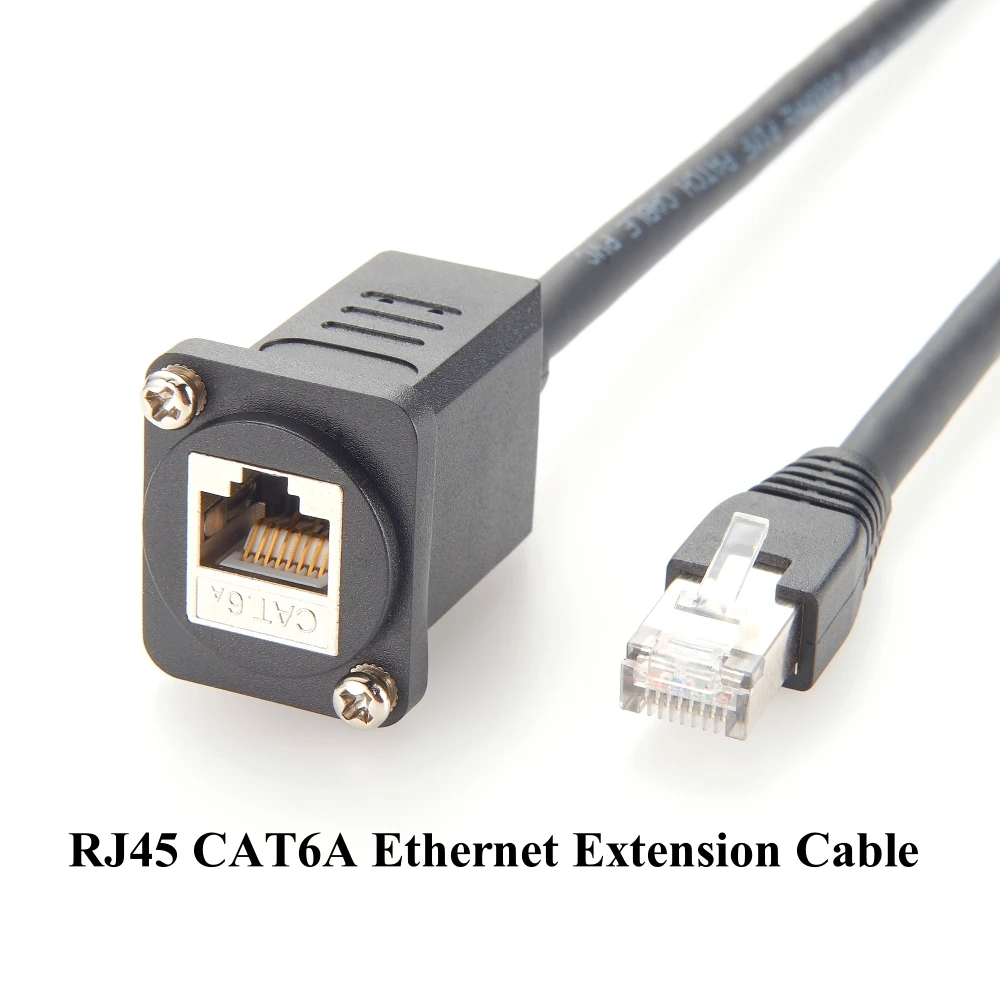 Удлинительный кабель Ethernet RJ45 CAT6A экранированный папа-мама 10 Гбит/с 500 МГц сетевой