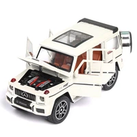 124 g63 alloy car models diecasts vehicles toy 6 door opened g class simulation off road vehicle with light sound pull back toy