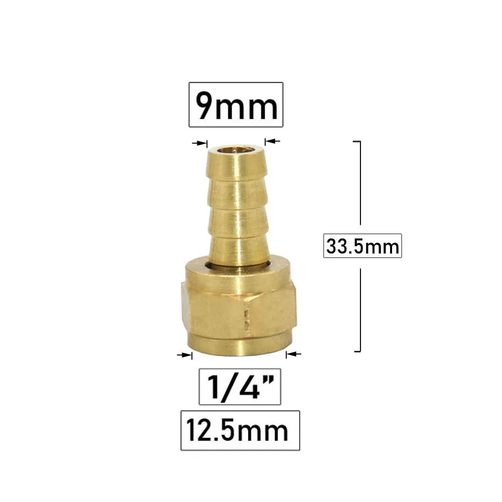 

Латунная резьба 1/8 дюйма 1/4 дюйма 3/8 дюйма с внутренней резьбой на 5/6/7/8/9/10 мм, соединитель для шланга с зазубринами, вращающийся фитинг для труб, медная муфта
