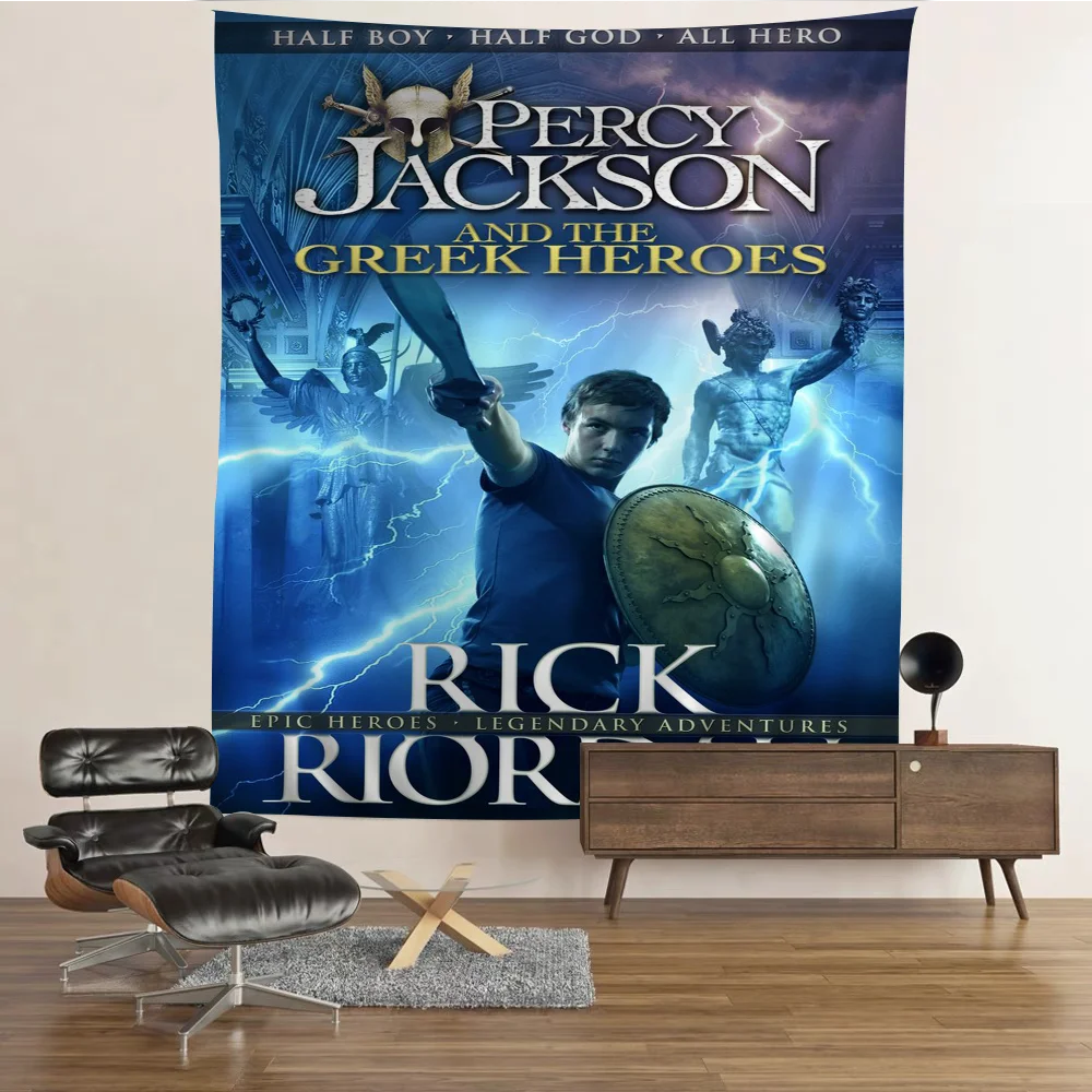 P-Percy J-JacksonS O-Olympians Anime Tapestry Hippie Flower Wall Carpets Dorm Decor Hanging Home