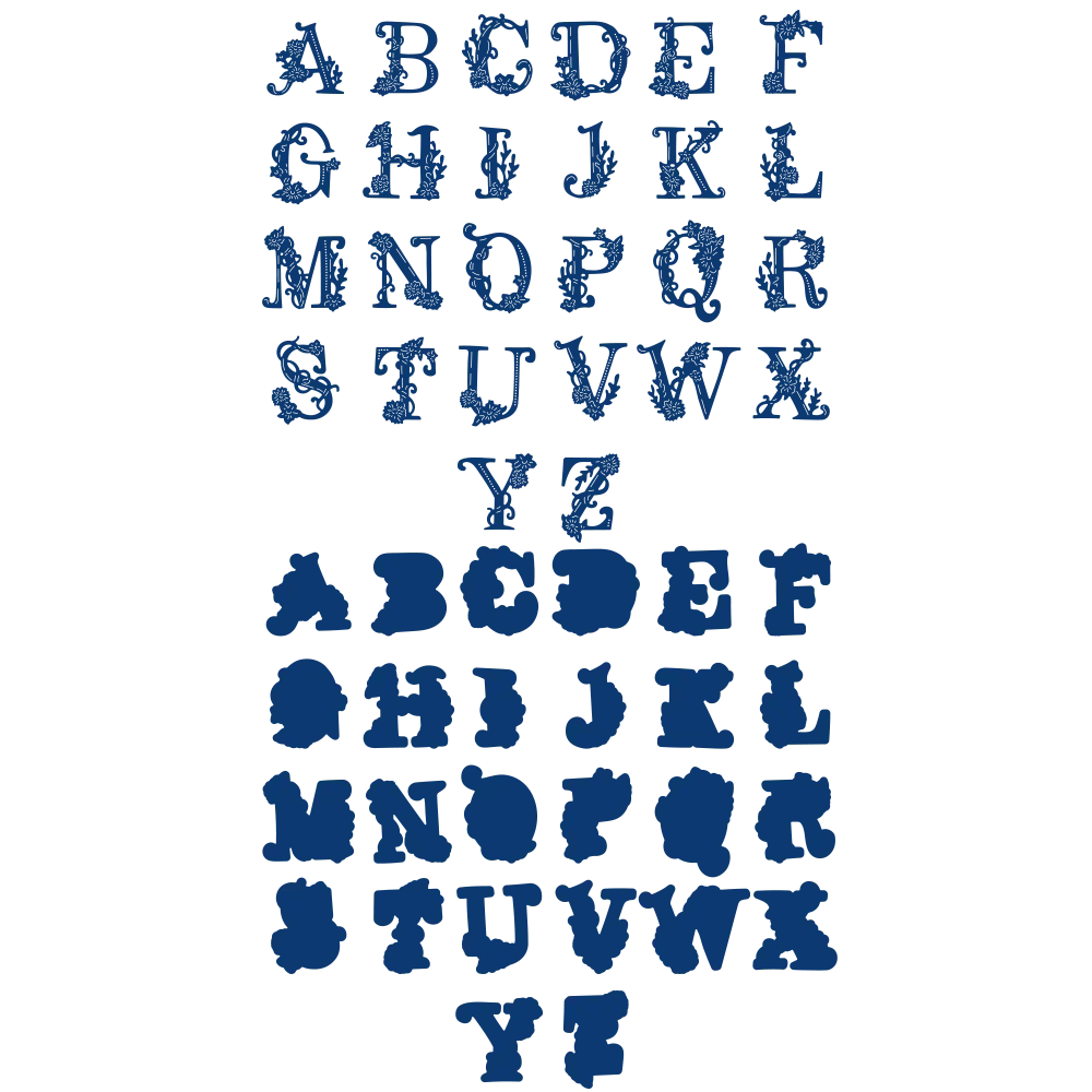 

Vintage Botanical Alphabet Metal Cutting Dies Scrapbooking New Arrival 2022 Metal Die Cutters For Scrapbooking Making Greeting