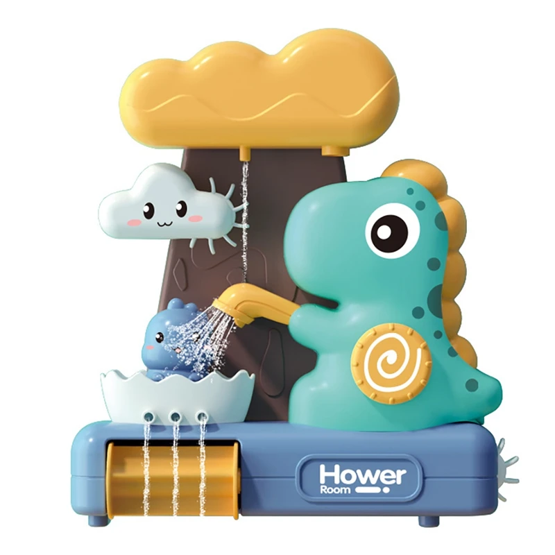 

-Детские Игрушки для ванны, настенная игрушка для ванны, динозавр, водопад, Игрушки для ванны для малышей, забавные игрушки для бассейна, луч...