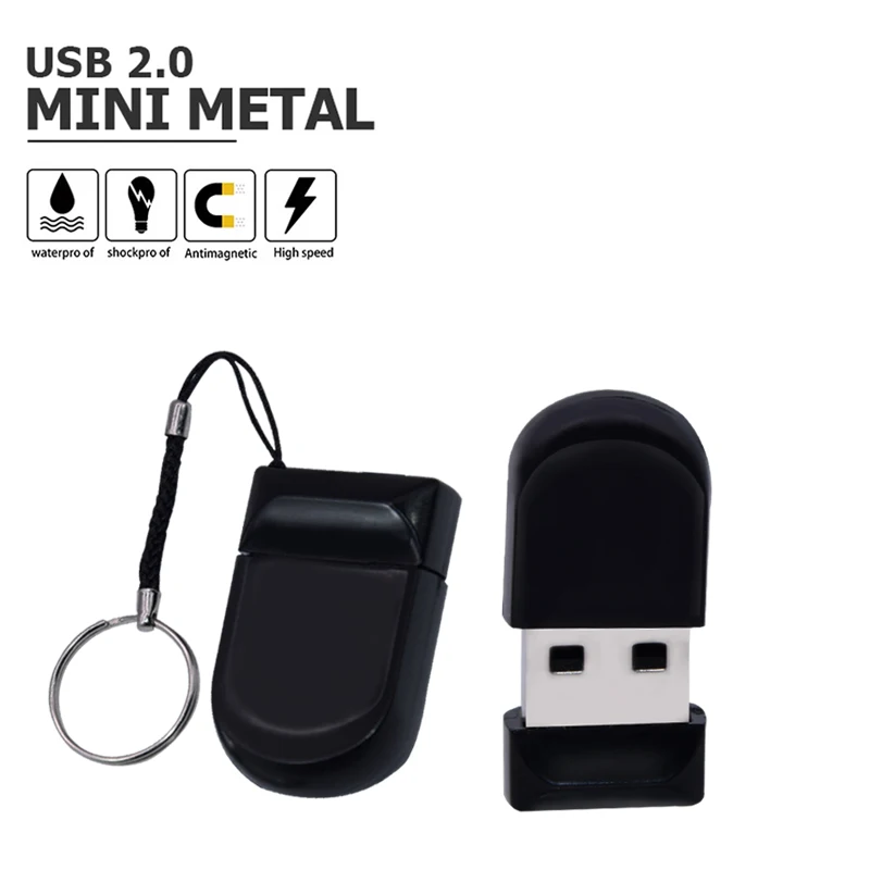 

Супер мини Usb флеш-накопитель, металлический usb-накопитель 64 ГБ, 32 ГБ, 16 ГБ, 8 ГБ, 4 Гб, флешка USB 2,0, карта памяти, usb-диск с реальной емкостью
