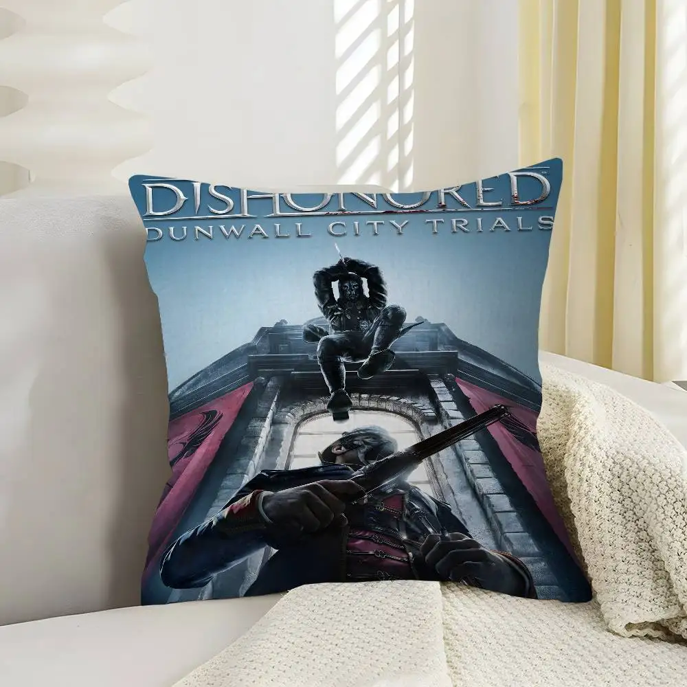 Фото Декоративная наволочка Game Dishonored в винтажном стиле с кленовым дизайном, декор для осеннего урожая, праздничное украшение, наволочка для подушки. №5