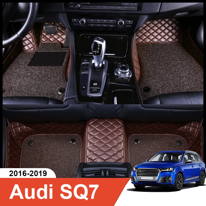 

Коврик автомобильный под заказ, подходит для Audi SQ7 2016, аксессуары для интерьера, экологически чистый толстый коврик под заказ для левого и правого привода