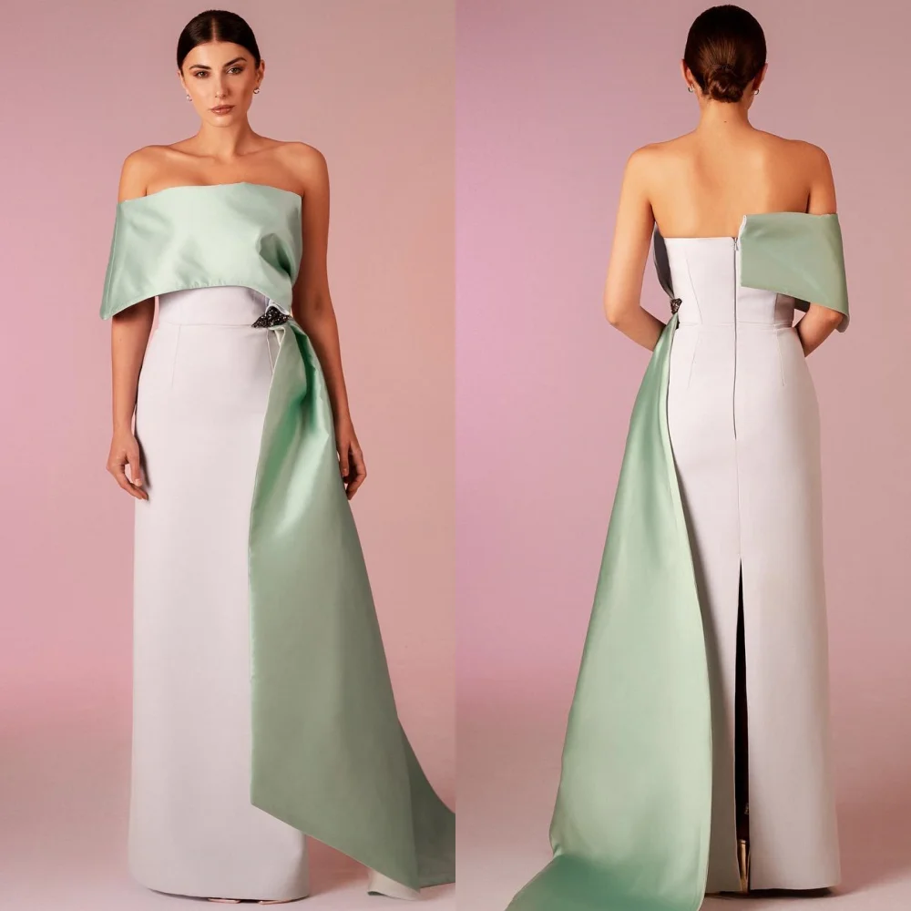 Jiayi Gong Ball атласное бисерное платье трапециевидной формы для выпускного вечера с