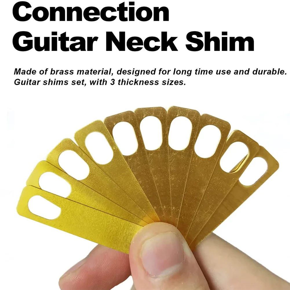 

Universal Neck Shim Guitar 0.2mm 0.5mm 1mm Thickness 10pcs/set Bass Parts Electric Guitar Guitar Accessories Practical