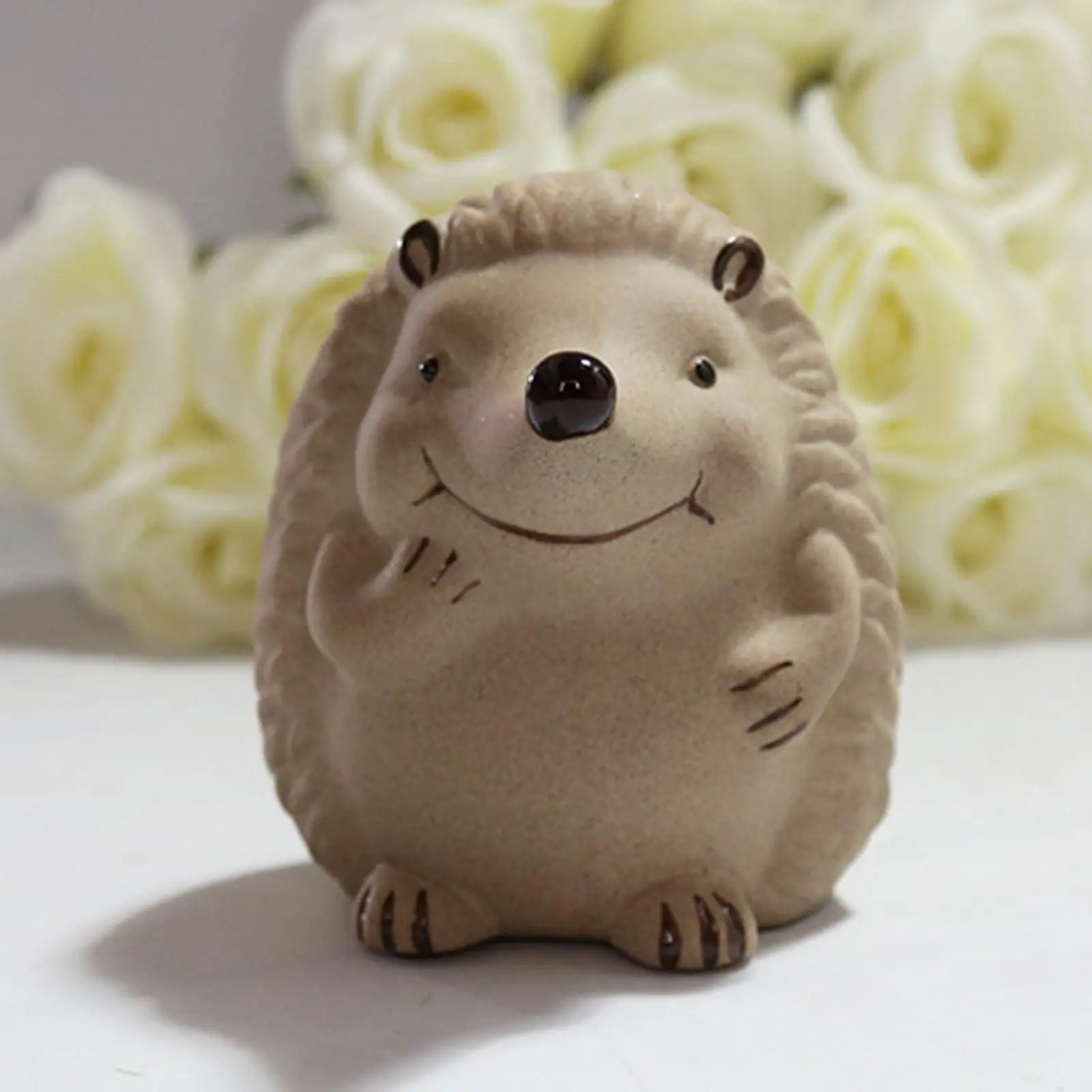 

Cute Garden Hedgehog Statue Animal Figurines Sculpture Landscape Decor Ornament for Lawn Patio Planter Pot Office