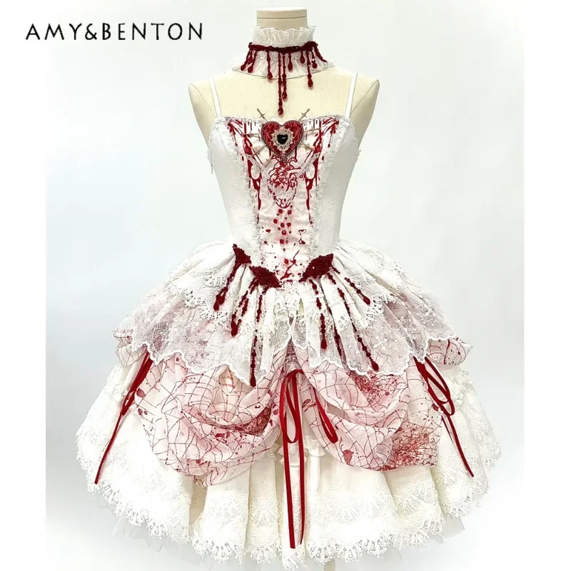 Уличный панк-стиль с разрезом JSK/SK готическое платье Лолиты комплекты