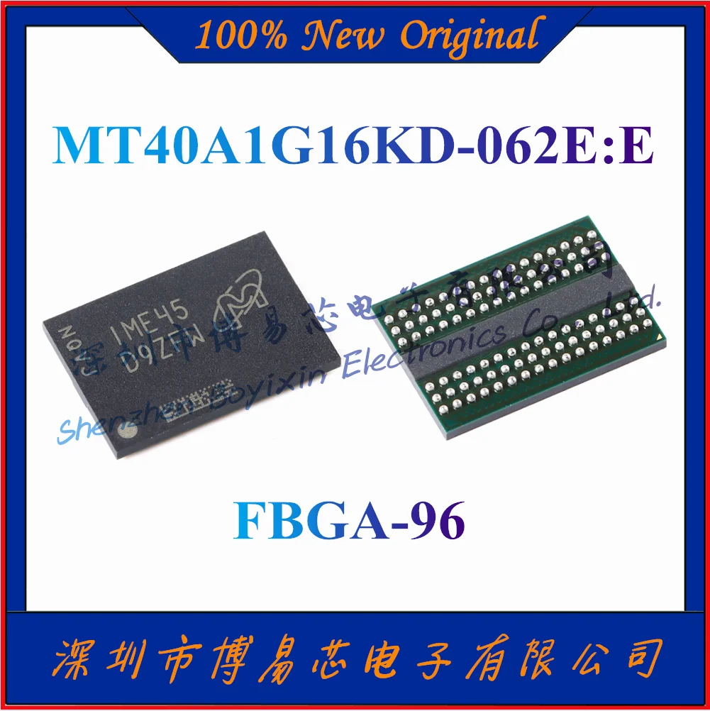 

NEW MT40A1G16KD-062E:E Original authentic 16Gb DDR4 SDRAMN memory chip, package FBGA-96