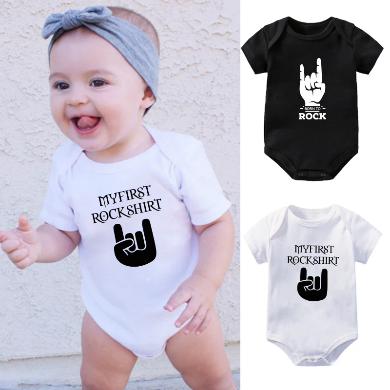 

2023 Summer Bodysuits For Infants Baby Girl Boy Clothes Short Sleeve Bodysuit For Newborn Babies 0-24M It's My First Baby Romper