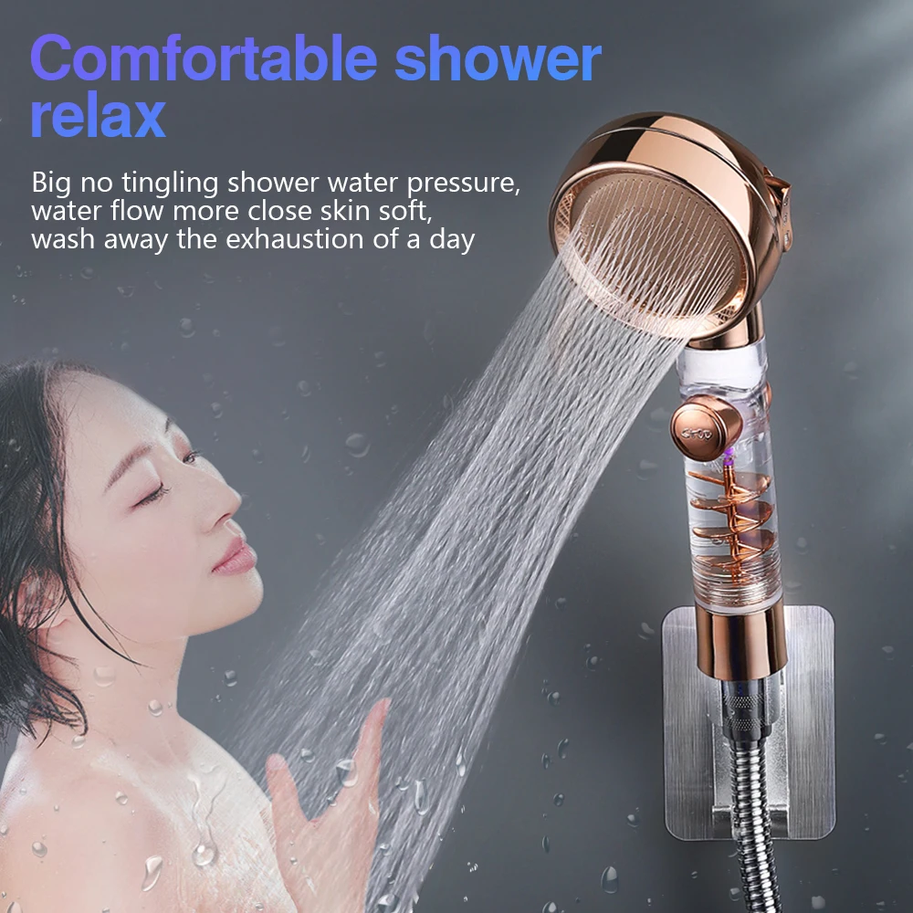 shower head high pressure showerhead 3 mode watering can with one key stop water saving showers for bathroom accessories new free global shipping