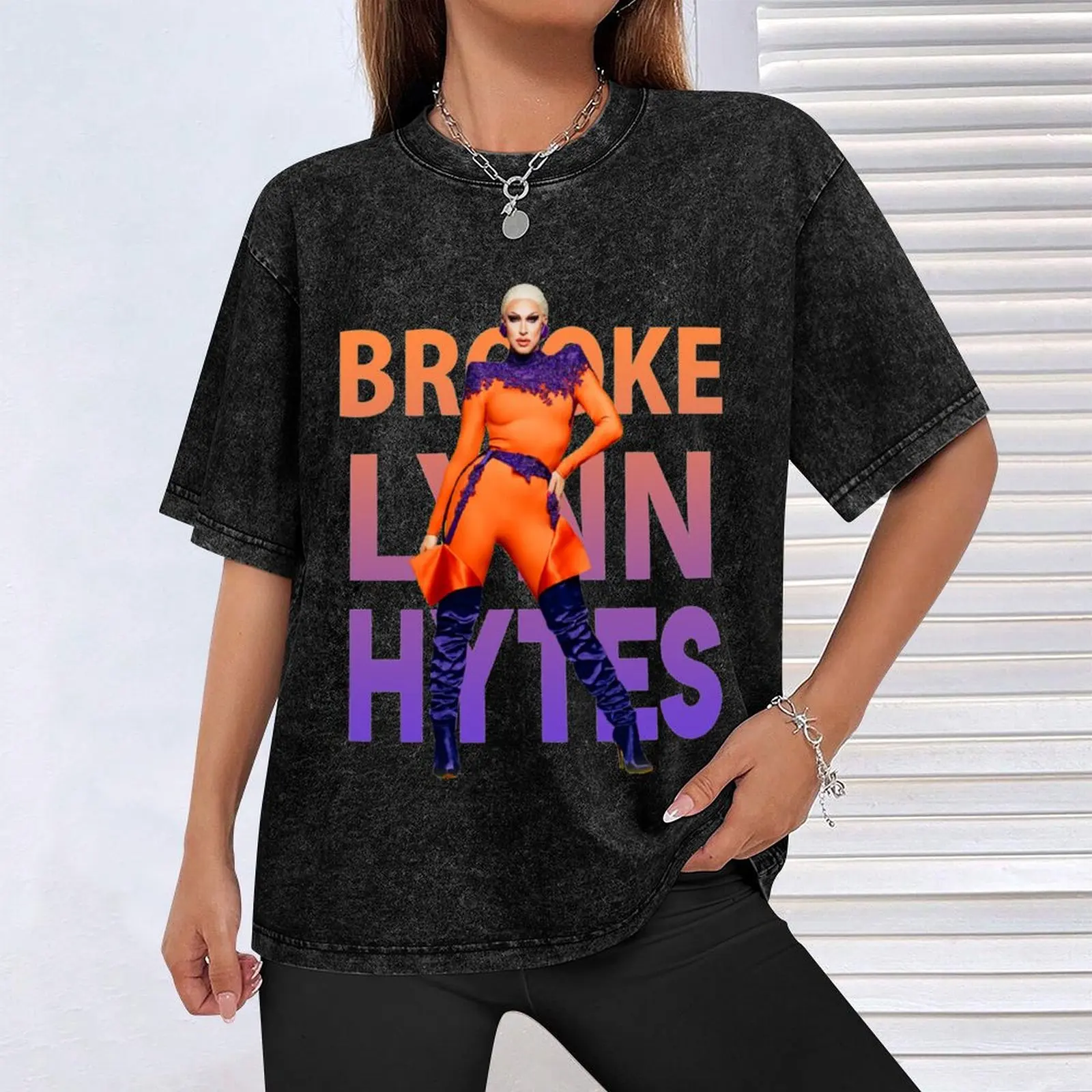 Фото Футболка BROOKE LYNN HYTES в подарок на Хэллоуин, День Благодарения, Рождество, повседневная дышащая футболка с короткими рукавами №4