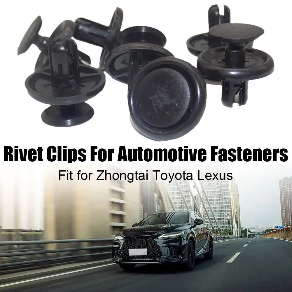 

50Pcs/100pcs Diameter 7mm Black Plastic Auto Fasteners Rivets Clips Vehicle Car Bumper Door Panel Fender Liner Clips Retainer