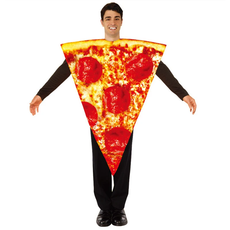 Unisex Food Pizza Costume Tunic Sponge Suit Adult Men Women Funny Purim Halloween Party Fancy Dress Cosplay