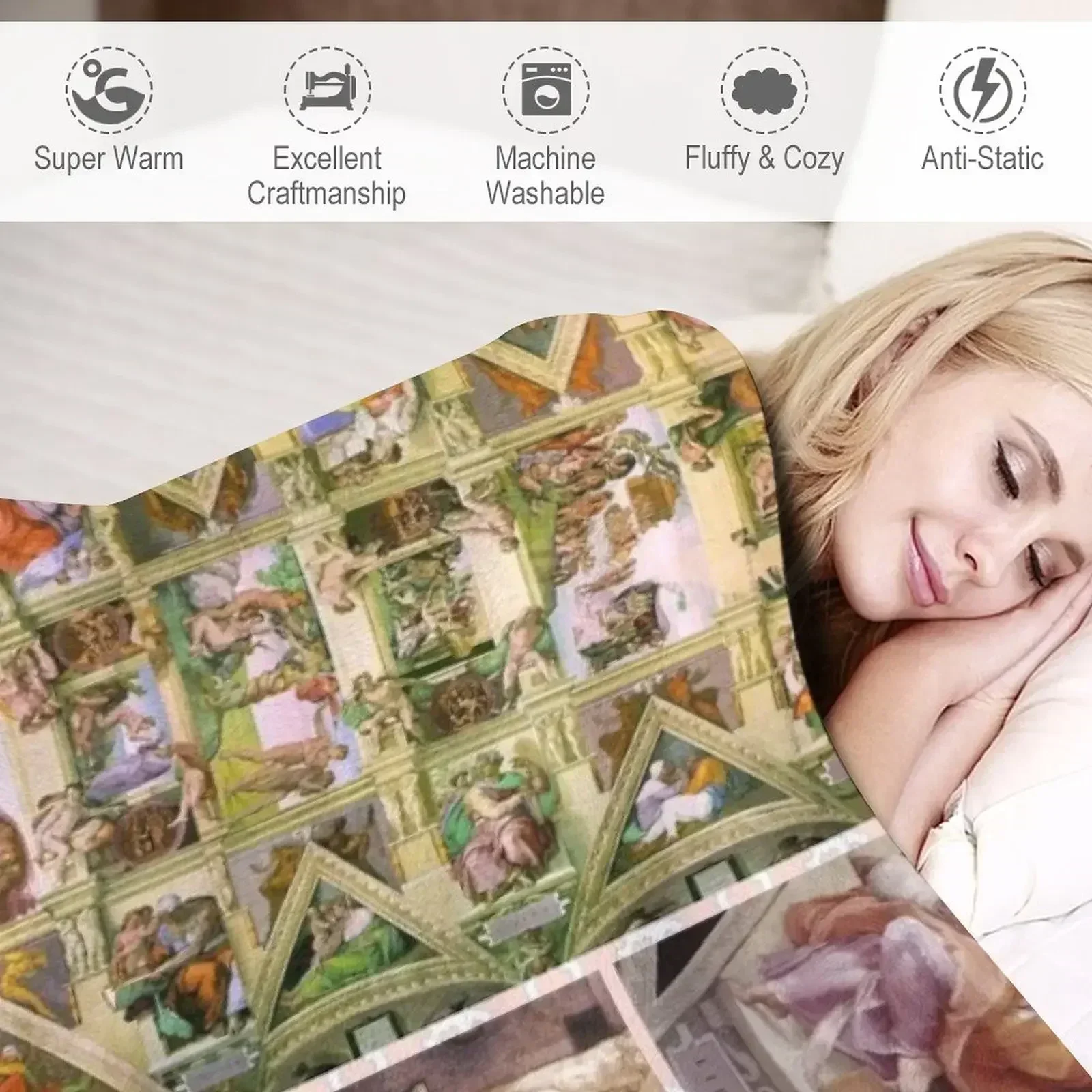 Одеяло Sistine Chapel тонкий забавный подарок меховые одеяла