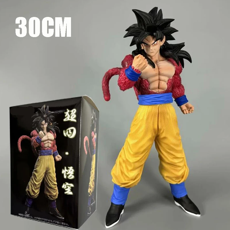 Фигурки Dragon Ball 30 см Gk Goku Super Saiyan 4 экшн-фигурка Dbz Ssj4 Son модель жестокого медведя