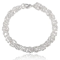numerous circle interlocking bracelets fashion exquisite 925 silver jewelry women lady exquisite jewelry accessories simple
