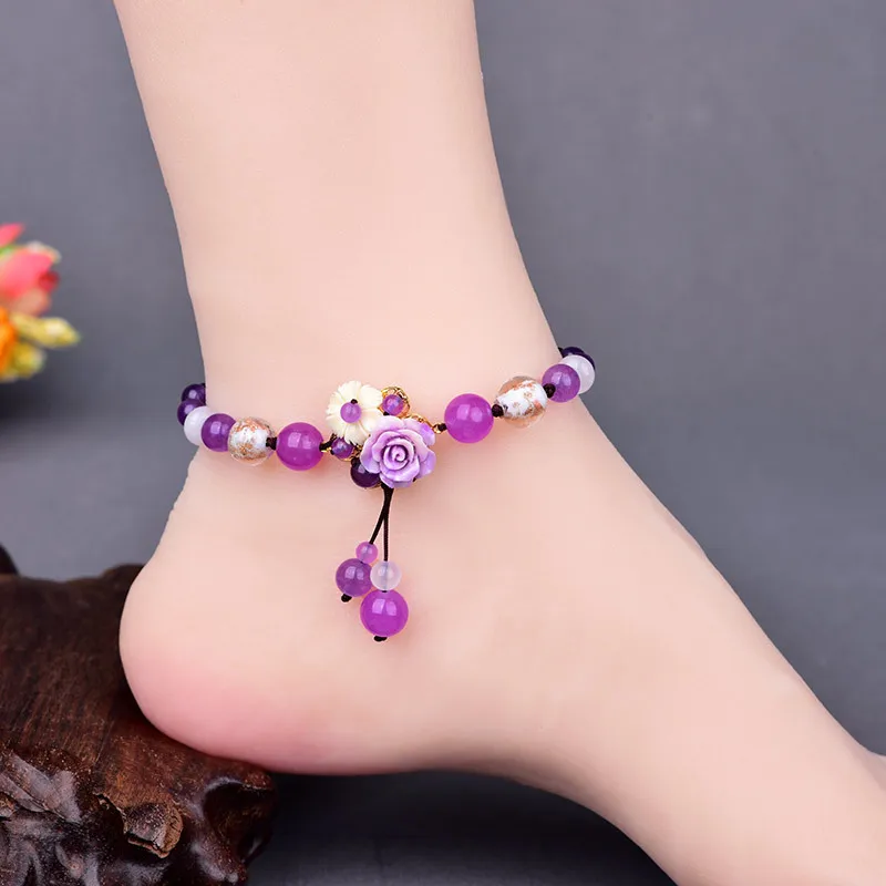 

Classical Antiquity New Limited Popular Anklet Women's Ethnic Style Hand-woven Jewelry Adjustable Foot Rope Accessories Anklet