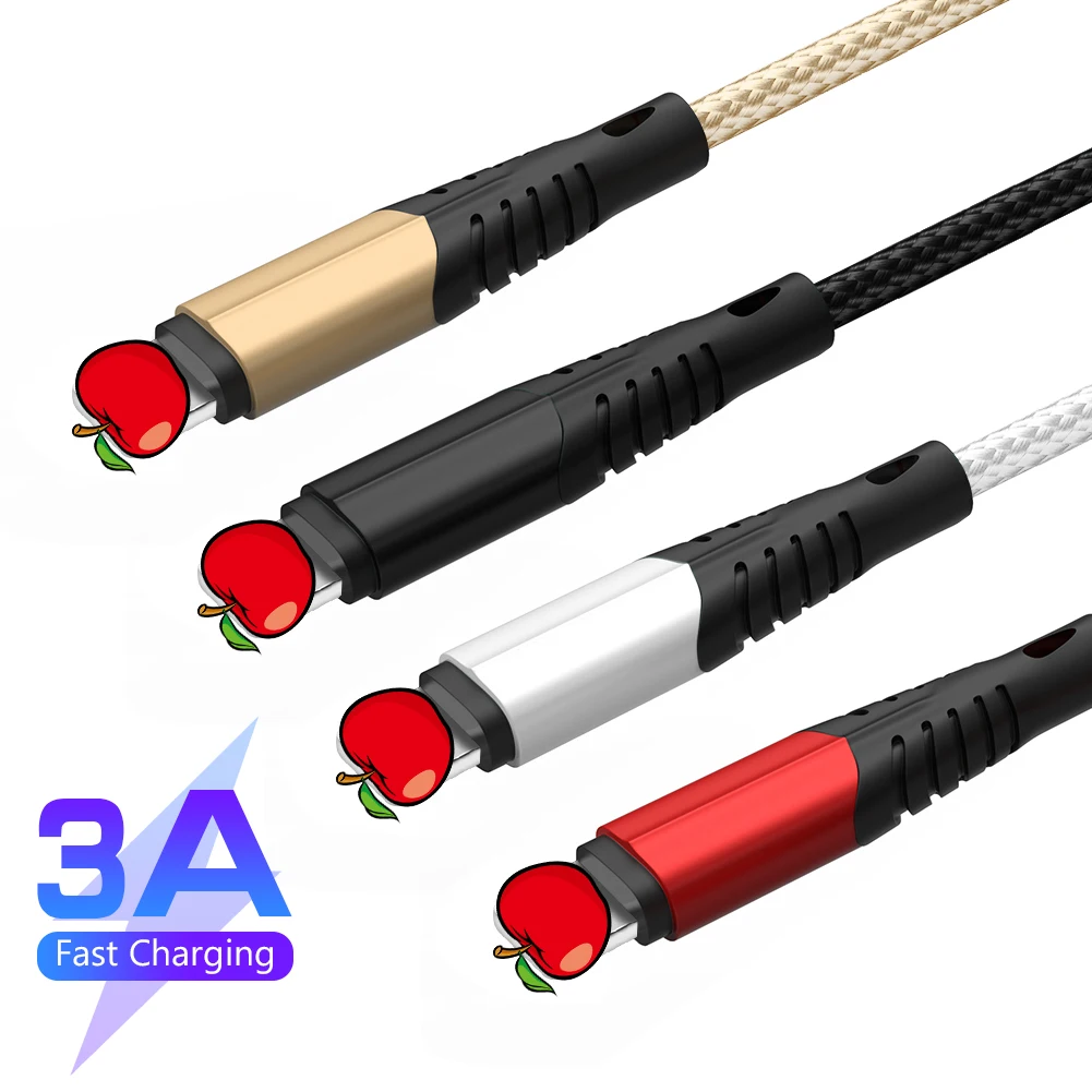 

USB-кабель для зарядки и передачи данных для iphone, Usb-шнур для зарядки, кабель для синхронизации данных для iphone 5s 6 7 8 x xr 8 plus 3A, зарядный кабель